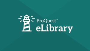 ProQuest eLibrary with a lighthouse