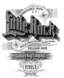 Little Rock Sanborn Map typography