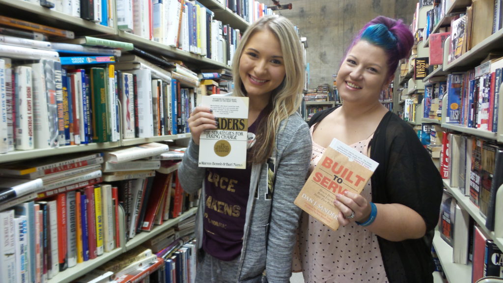 Patrons Browse Used Book Store
