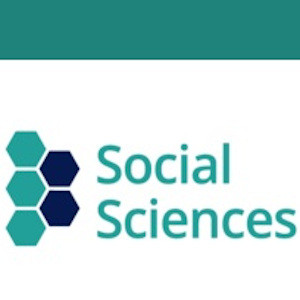 Social Sciences featuring three turquoise and two dark blue hexagons.