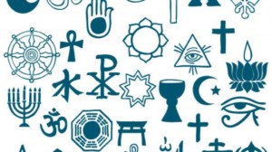 Various religious icons and symbols.