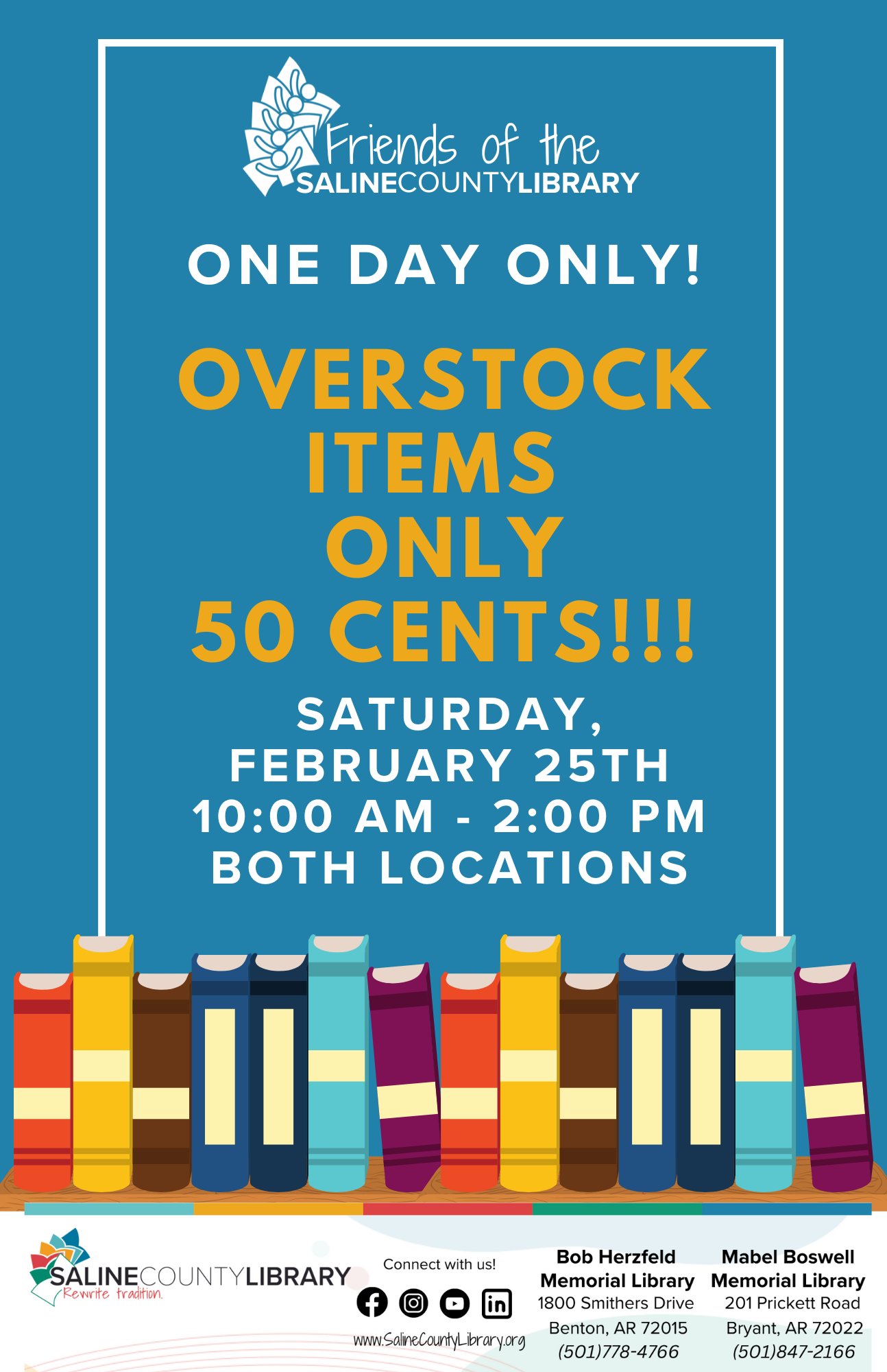 Friends of the Library 0.50 Book Sale Saline County Library