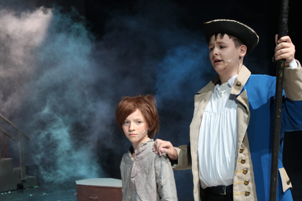 Oliver and Mr. Bumble in production of Oliver Jr
